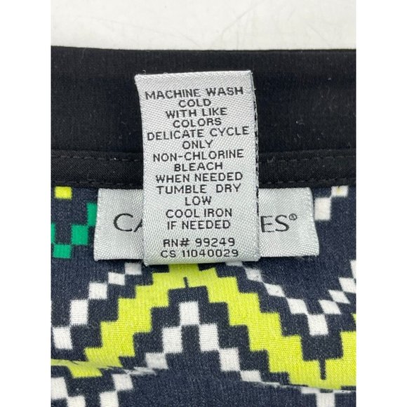 Catherines Women's Plus Long Sleeve Geometric Striped Top Shirt Size 1X 18/20W - Picture 10 of 13